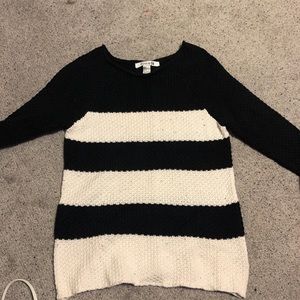 Black and white striped sweater